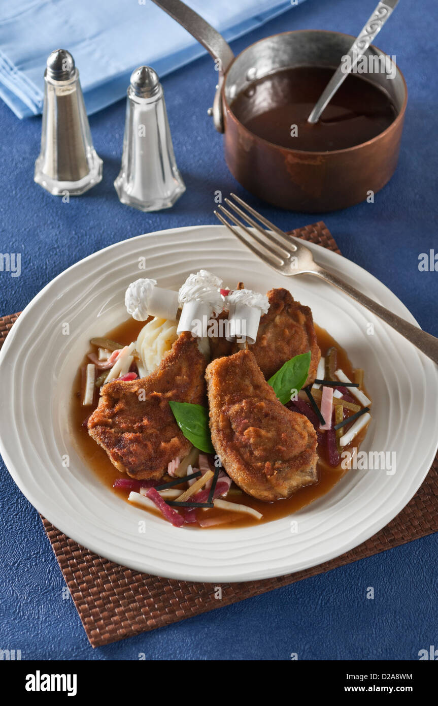 Lamb cutlets Reform.Traditional dish UK Stock Photo Alamy