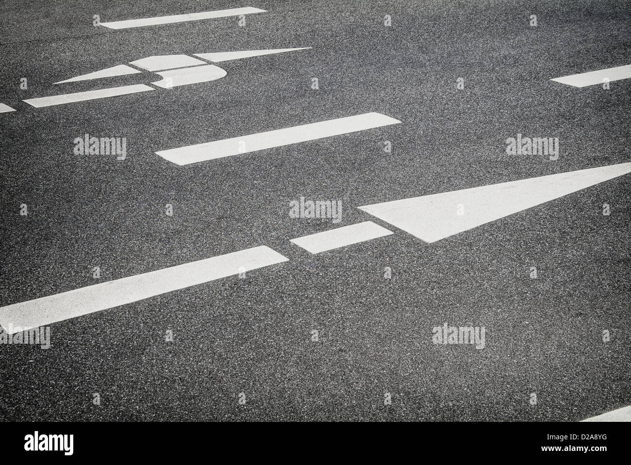 Hamburg, Germany, road markings Stock Photo - Alamy