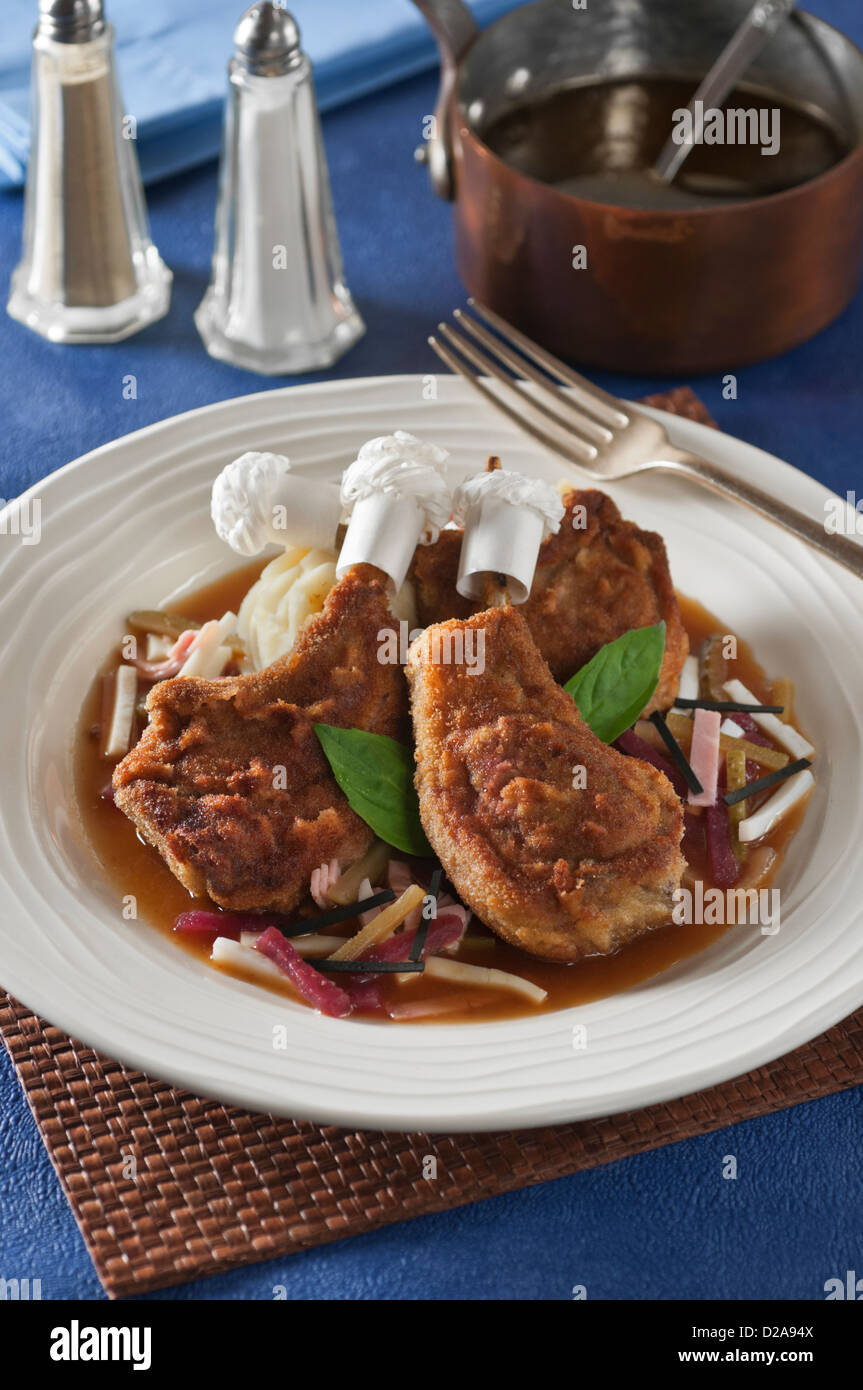 Lamb cutlets Reform.Traditional dish UK Stock Photo Alamy