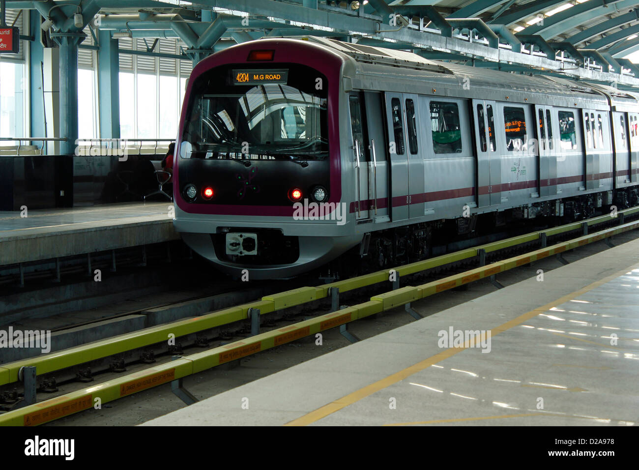 Bangalore Metro Rail Stock Photo