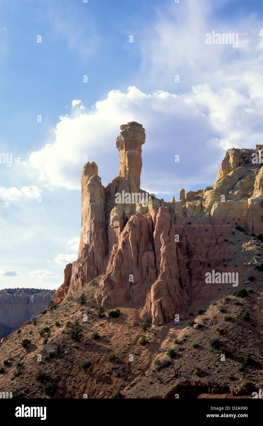 New Mexico, Abiquiu, Balancing Ranch, Ghost Ranch On Rock Hill Stock Photo