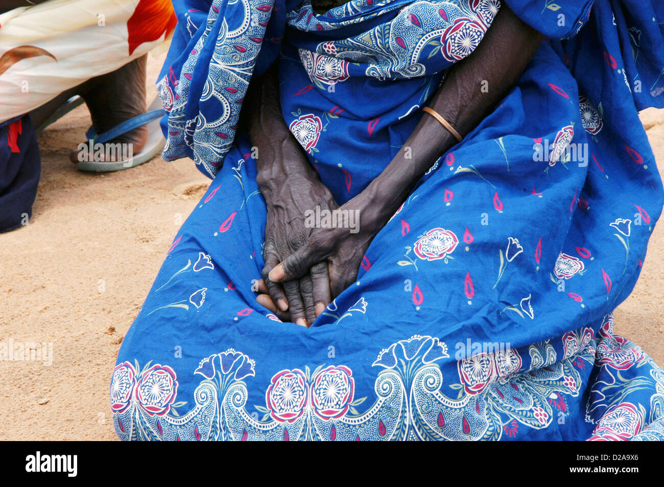 Sudan, South Darfur. Idp Camp. Close-Up Of Woman'S Hands Stock Photo