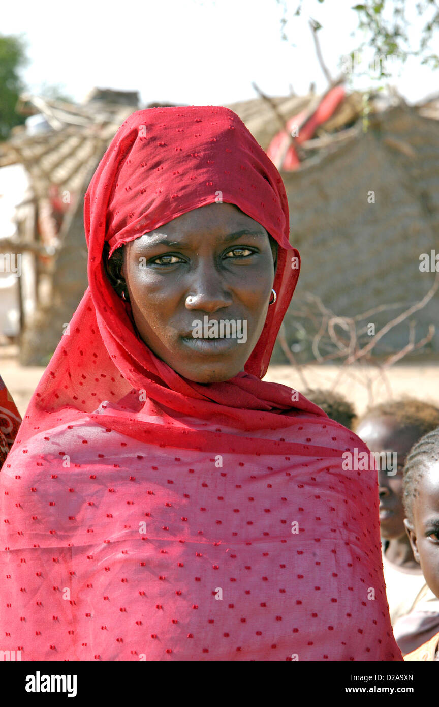 Sudan, South Darfur. Idp Camp. Stock Photo