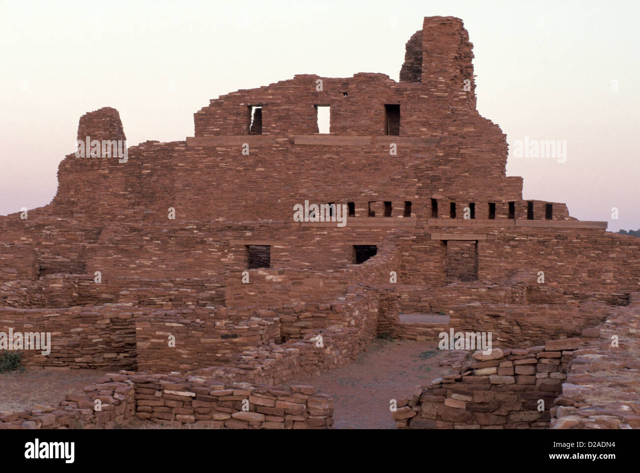 New Mexico, Salinas Pueblo Missions. Abo Ruins. Colonial Spanish And Indian, Mid 1600'S Stock Photo
