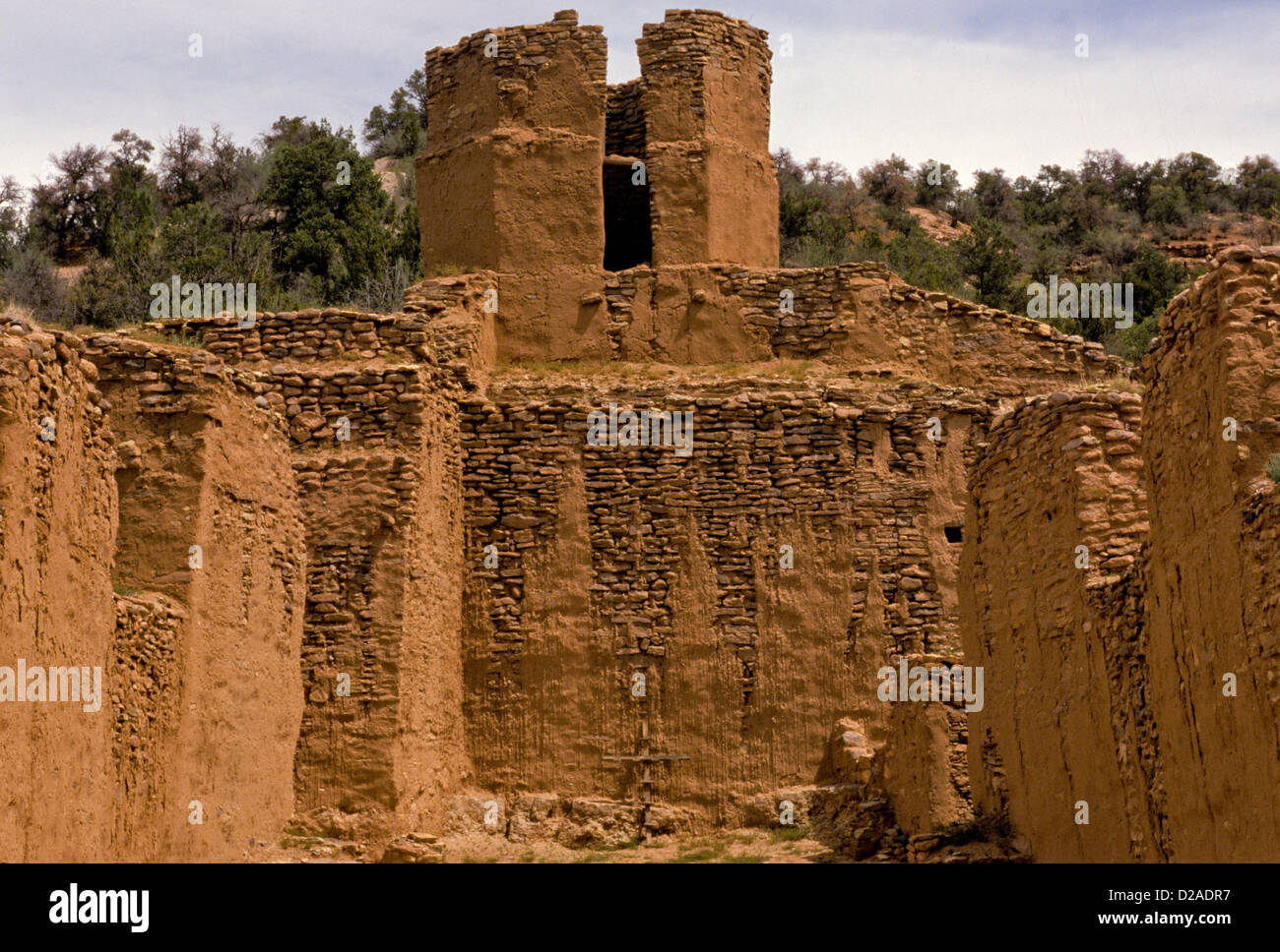 New Mexico. Jemez State Monument. 500 Year Old Indian Village Ruins