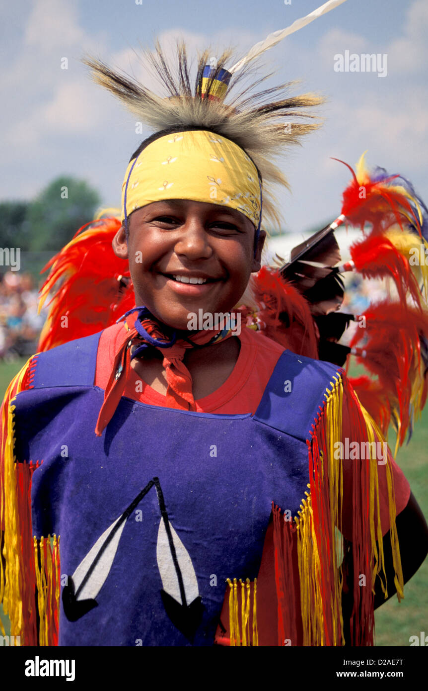Portrait Of Native American Boy Stock Photo