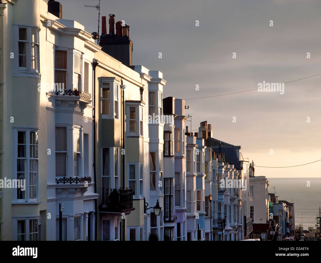Living In Brighton A residential street in central Brighton, England Stock Photo - Alamy