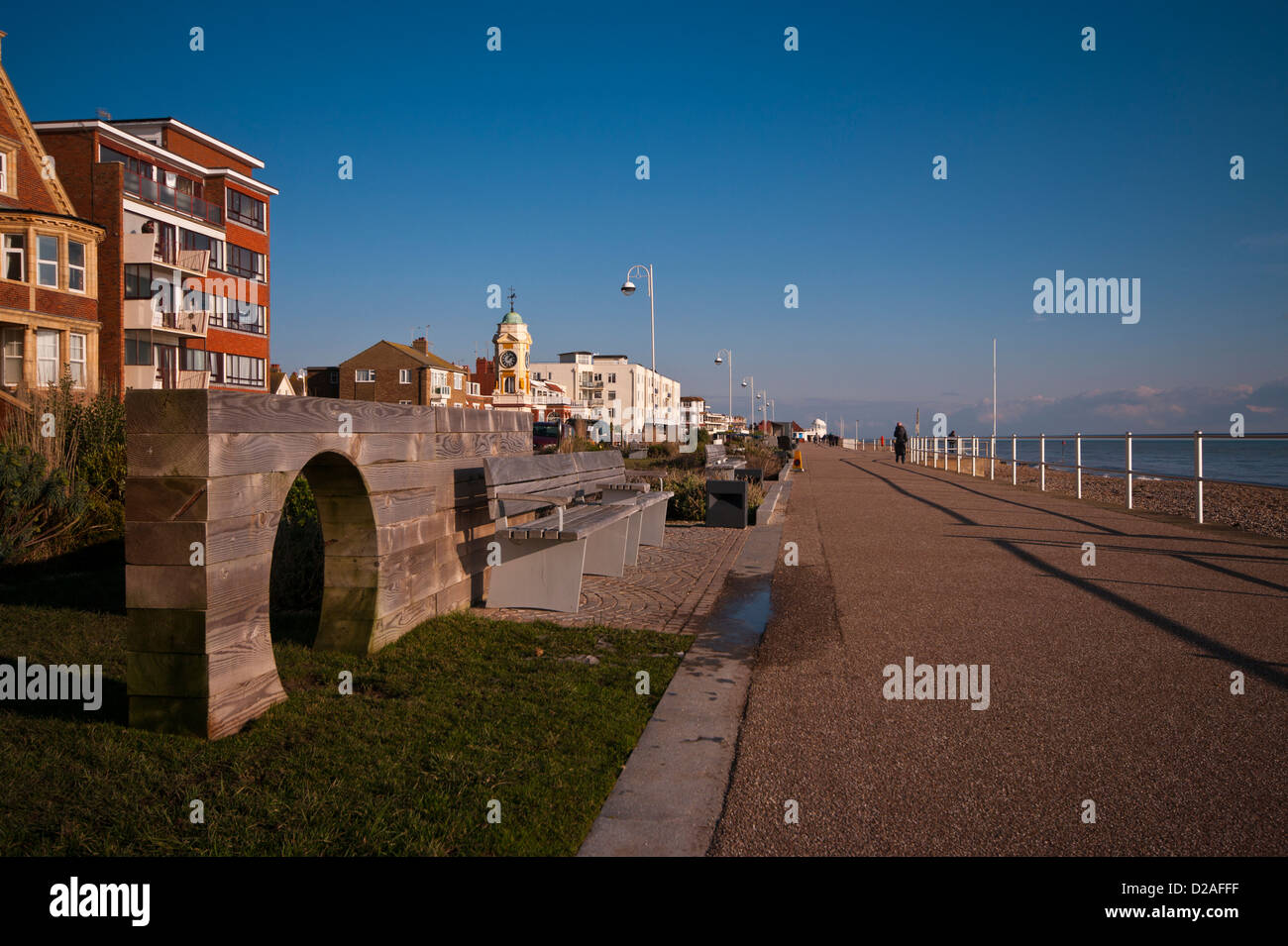 Bexhill on Sea West Promenade Seafront East Sussex UK Stock Photo