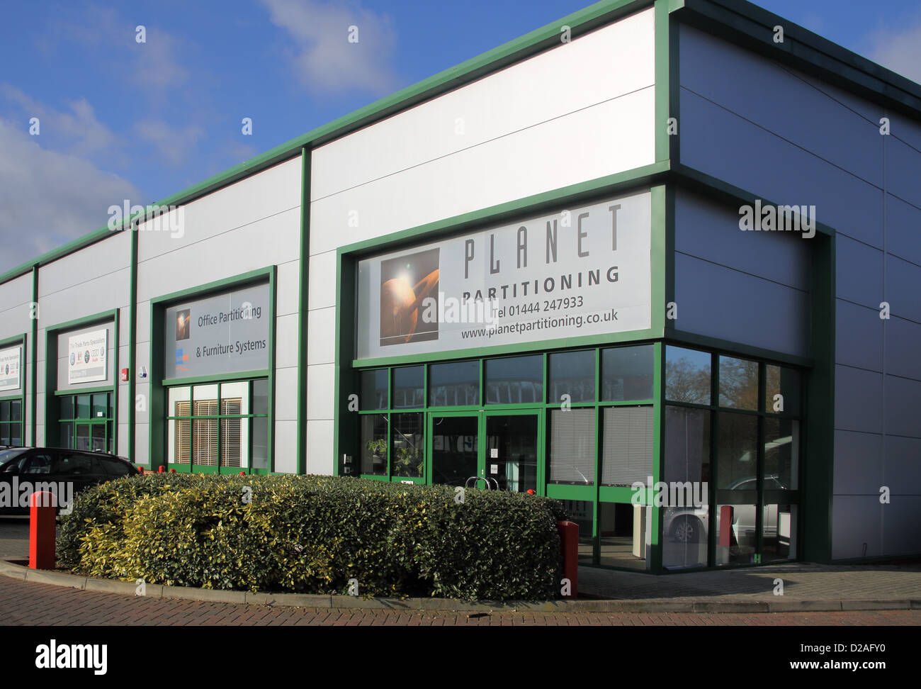 small business units in the industrial area of burgess hill west sussex Stock Photo
