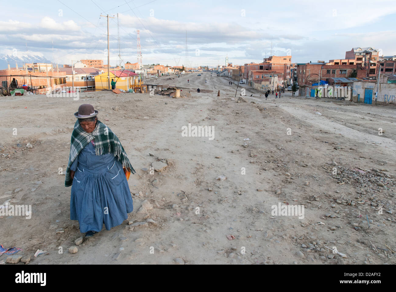 Street of El Alto, La Paz Stock Photo