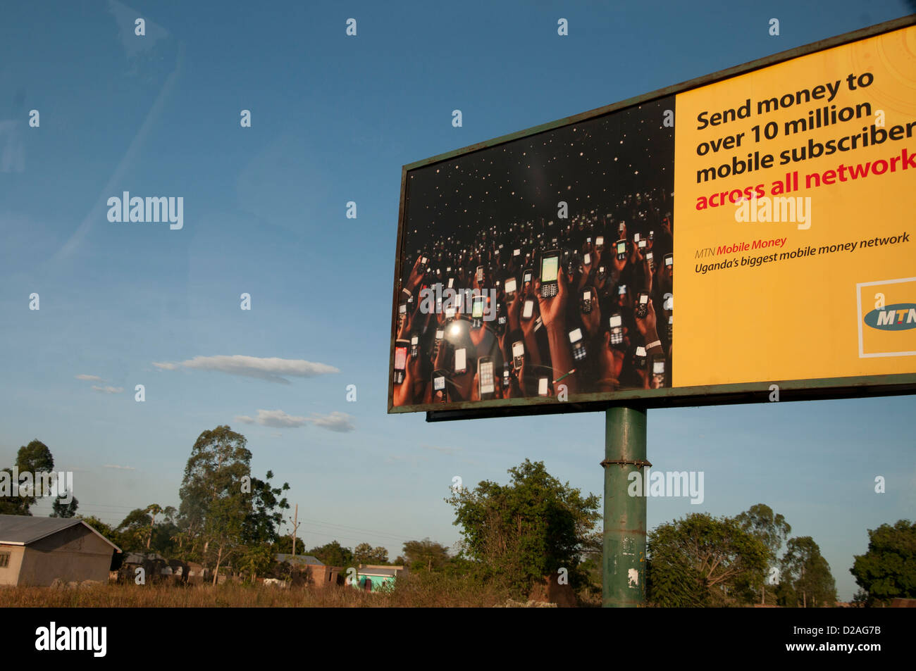 phone mtn billboard mobile advertising cellphone network holding showing alamy phones night