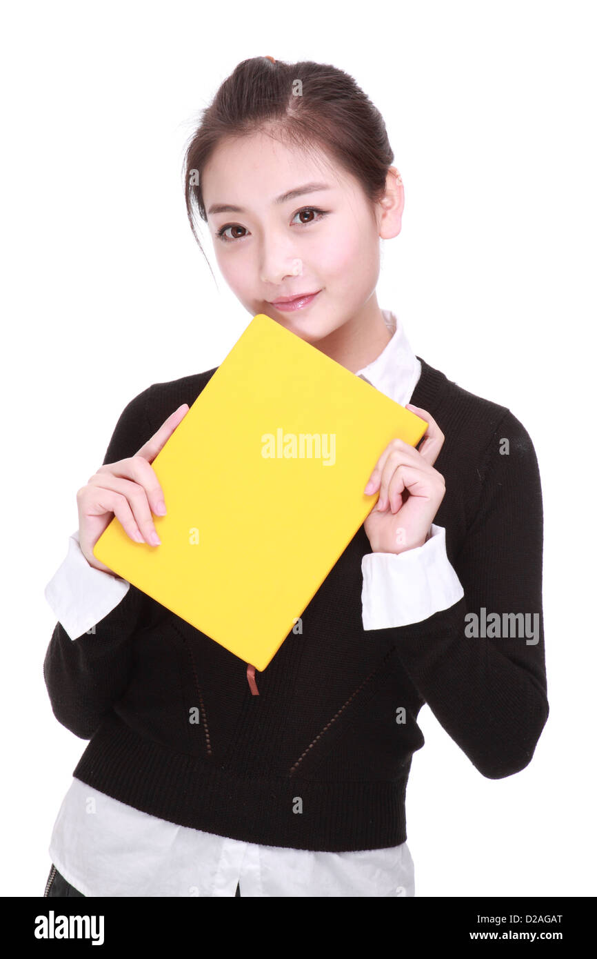 A Beautiful girl Isolated On a White background Stock Photo - Alamy