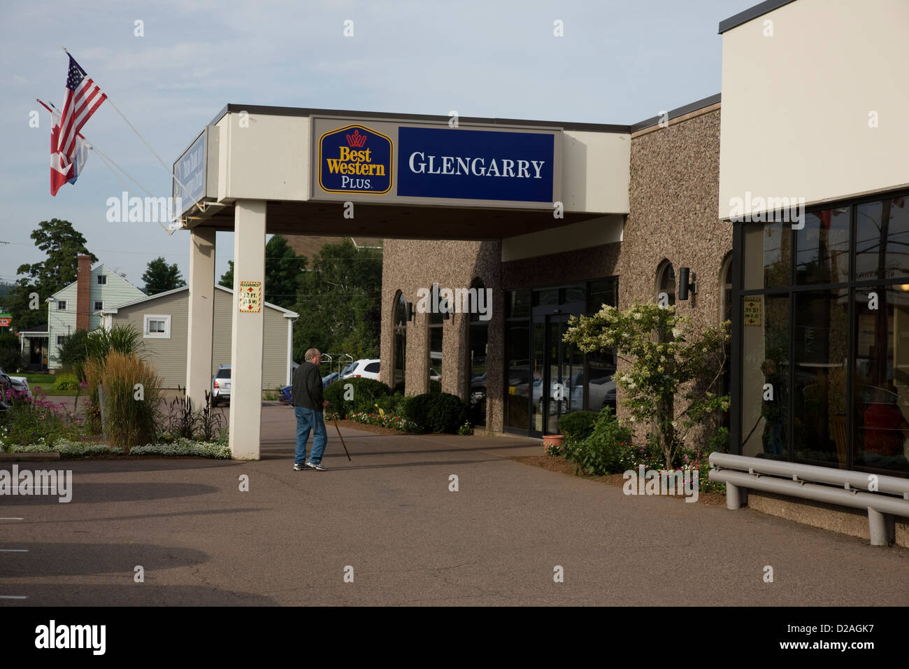 The entrance to the Glengarry Best Western Hotel in Truro, Nova Scotia Stock Photo