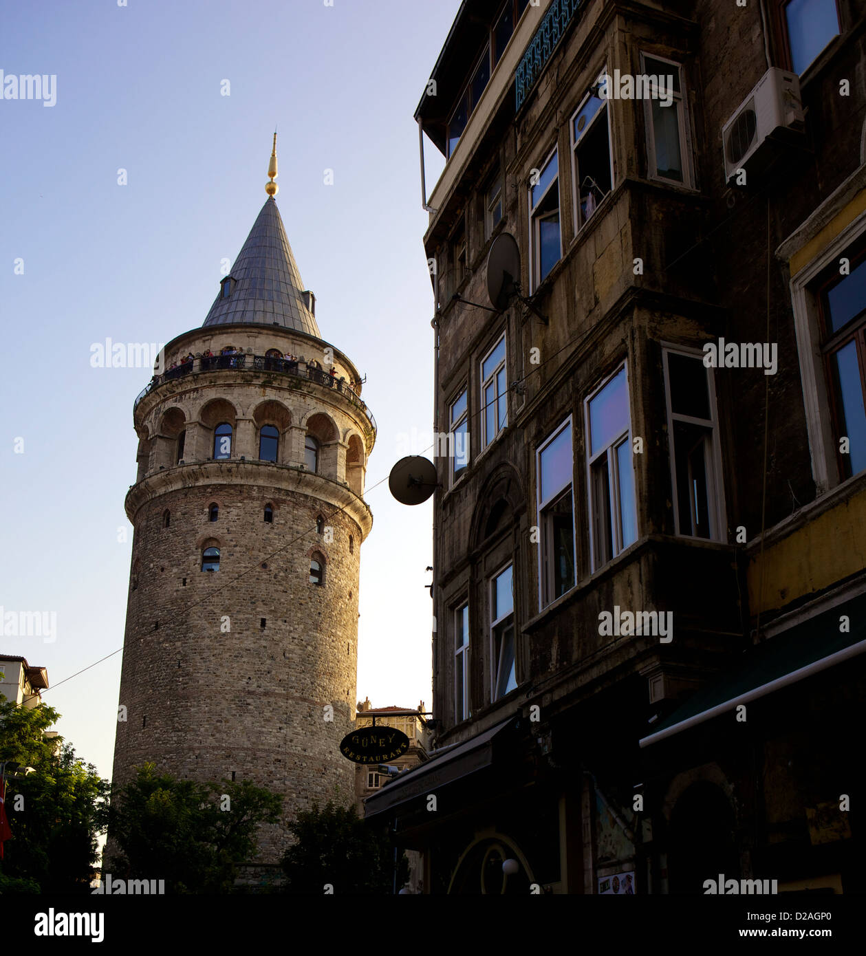 The Galata Tower (Tower of Christ), Galata, Istanbul, Turkey Stock Photo