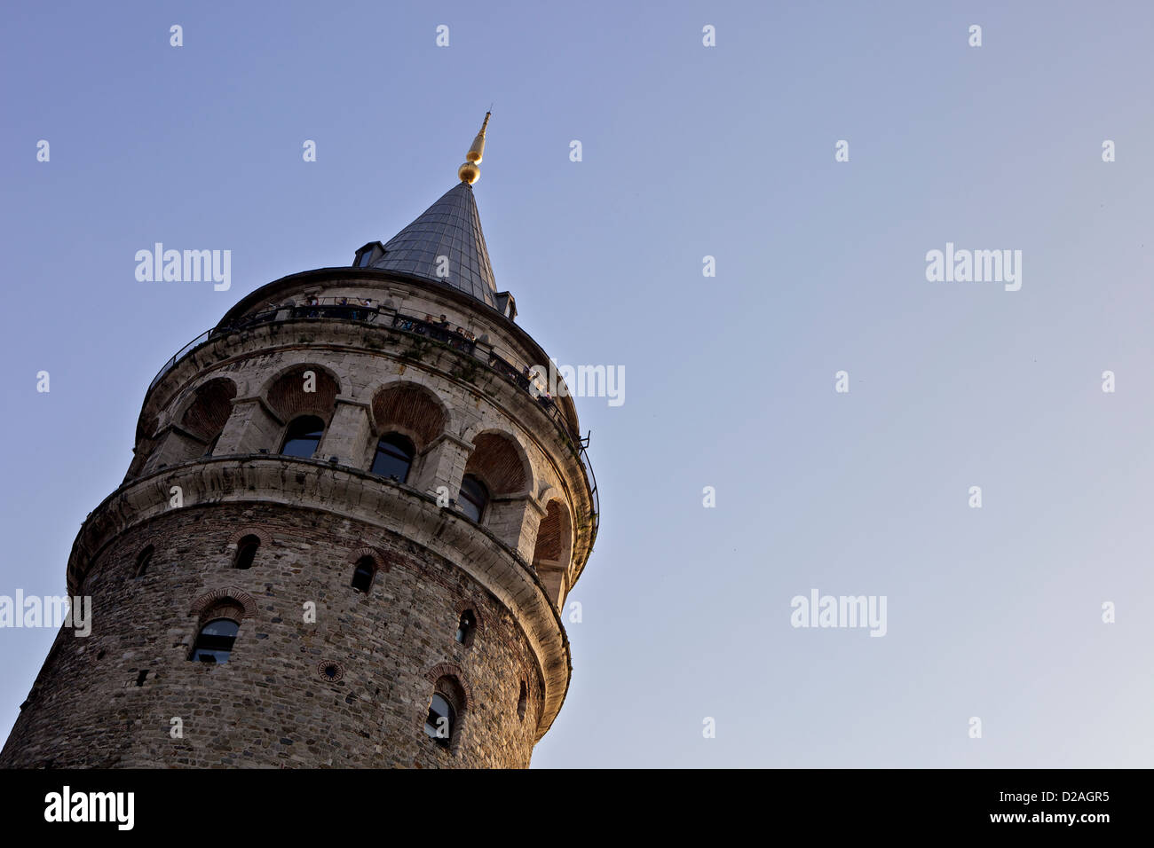 Galata Tower at Beyoglu District, Istanbul, Turkey Stock Photo