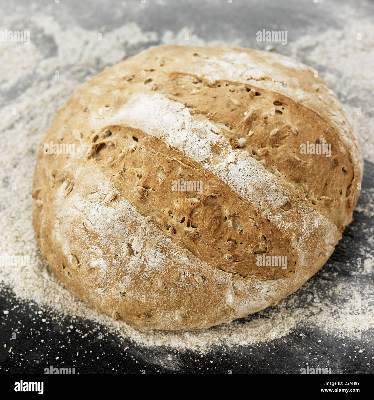 Close up of fresh baked loaf of bread Stock Photo