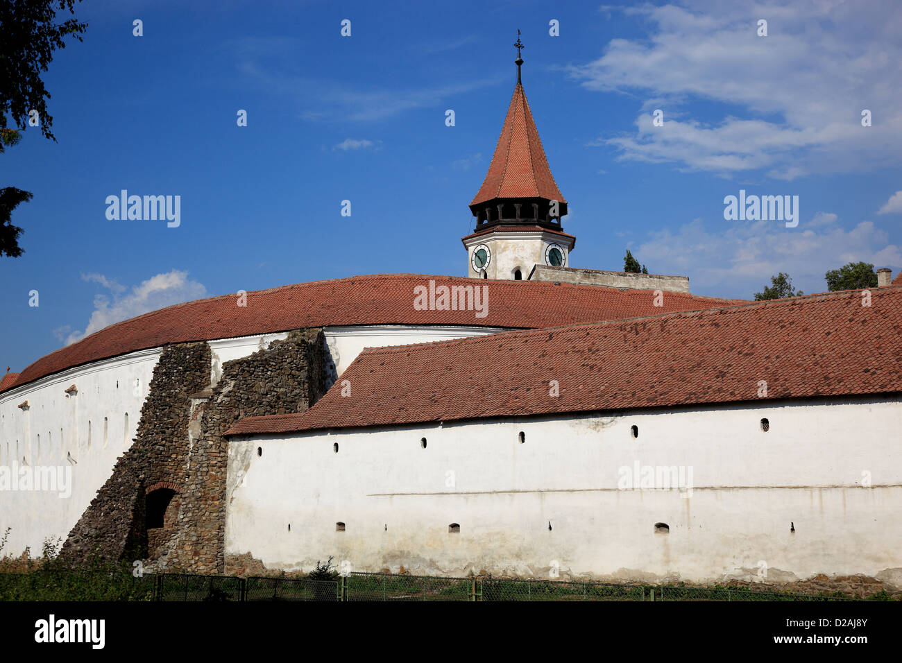 Prejmer (German: Tartlau; Hungarian: Prázsmár) is a commune in Braşov County, Romania. Prejmer is noted for its fortified church Stock Photo