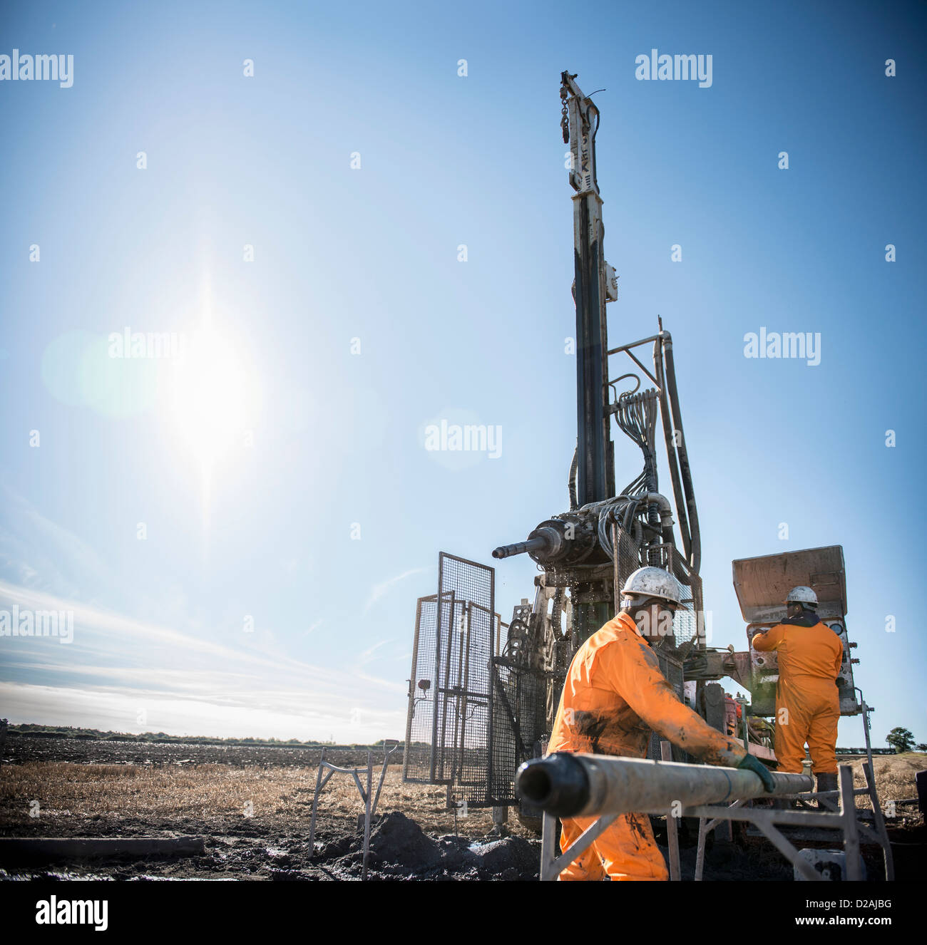 Drill rig mining hires stock photography