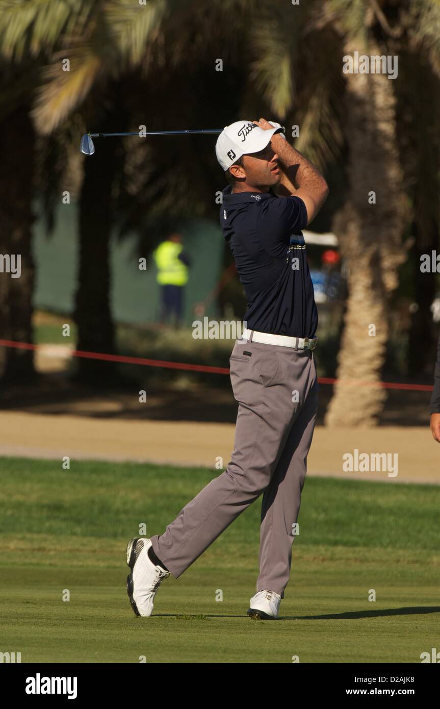 18.01.2013. Abu Dhabi, United Arab Emirates. Abu Dhabi Golf Club.   HSBC Golf championship european tour, round 2 Stock Photo