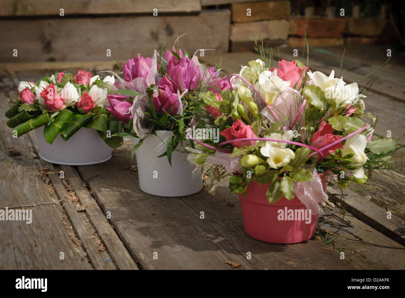 Flower arrangements. Stock Photo