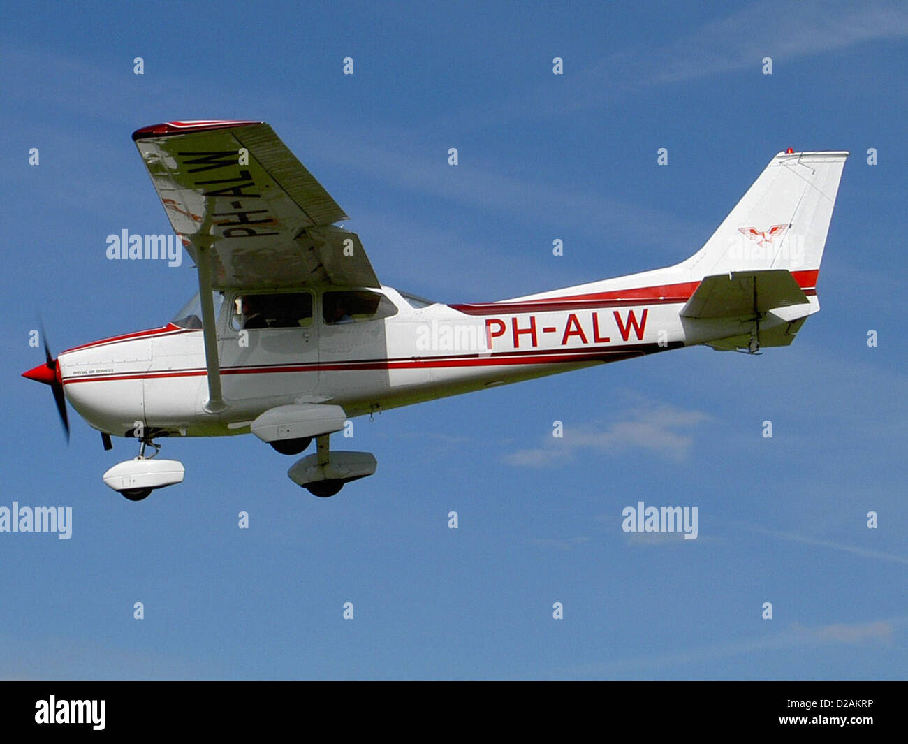 PH-ALW, operated by Special Air Services B.V.V., is an aircraft seen at Teuge Airport. The aircraft features a propeller system, with design characteristics resembling that of an autogyro or gyroplane, providing versatility in flight operations at small airports. Stock Photo