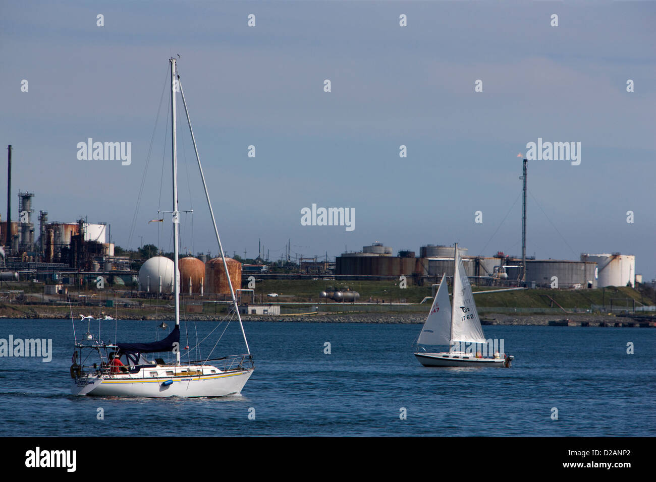Petro chemical works and oil refinery in Dartmouth, Nova Scotia Stock