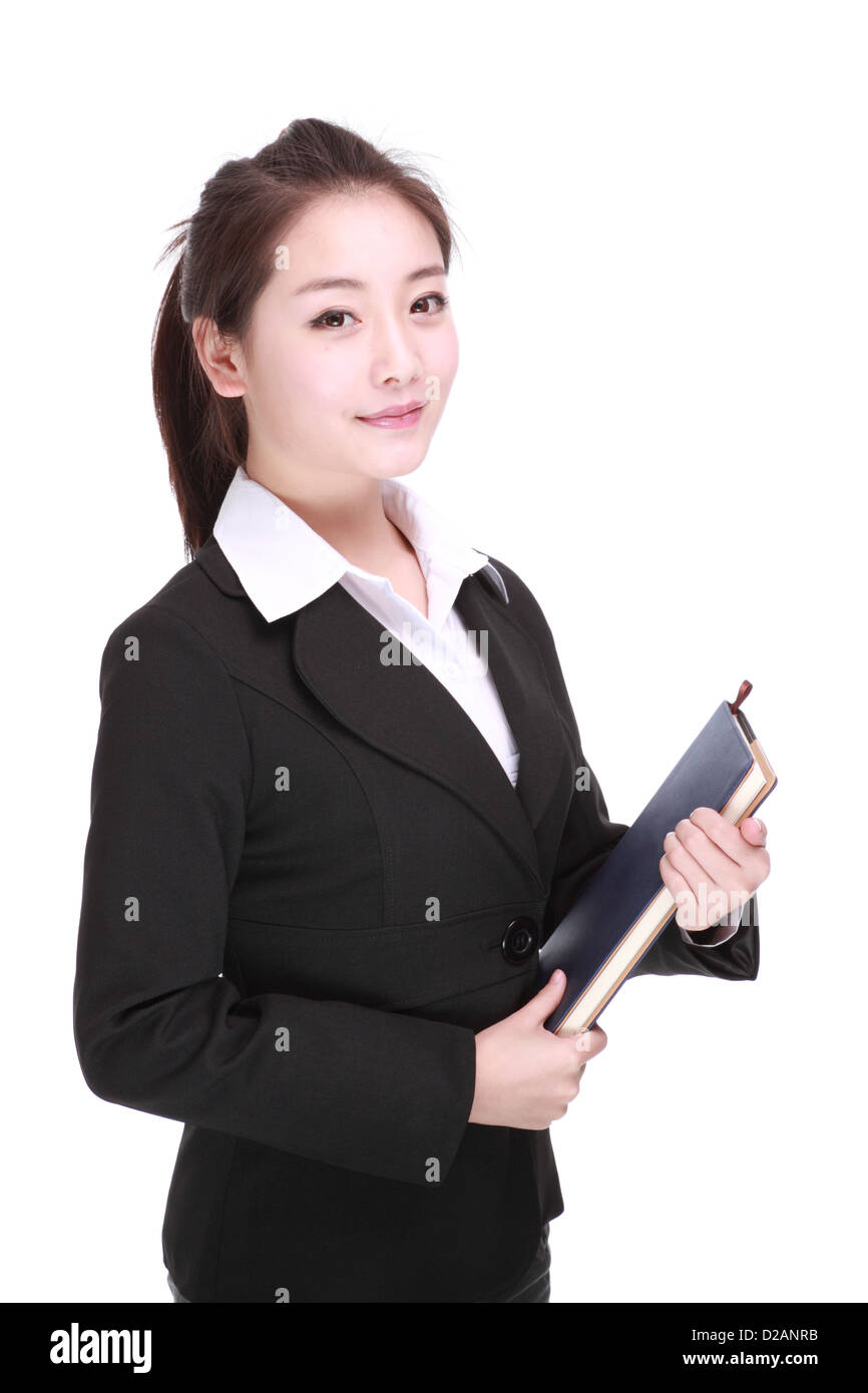 A Beautiful Business woman Isolated On a White background Stock Photo ...