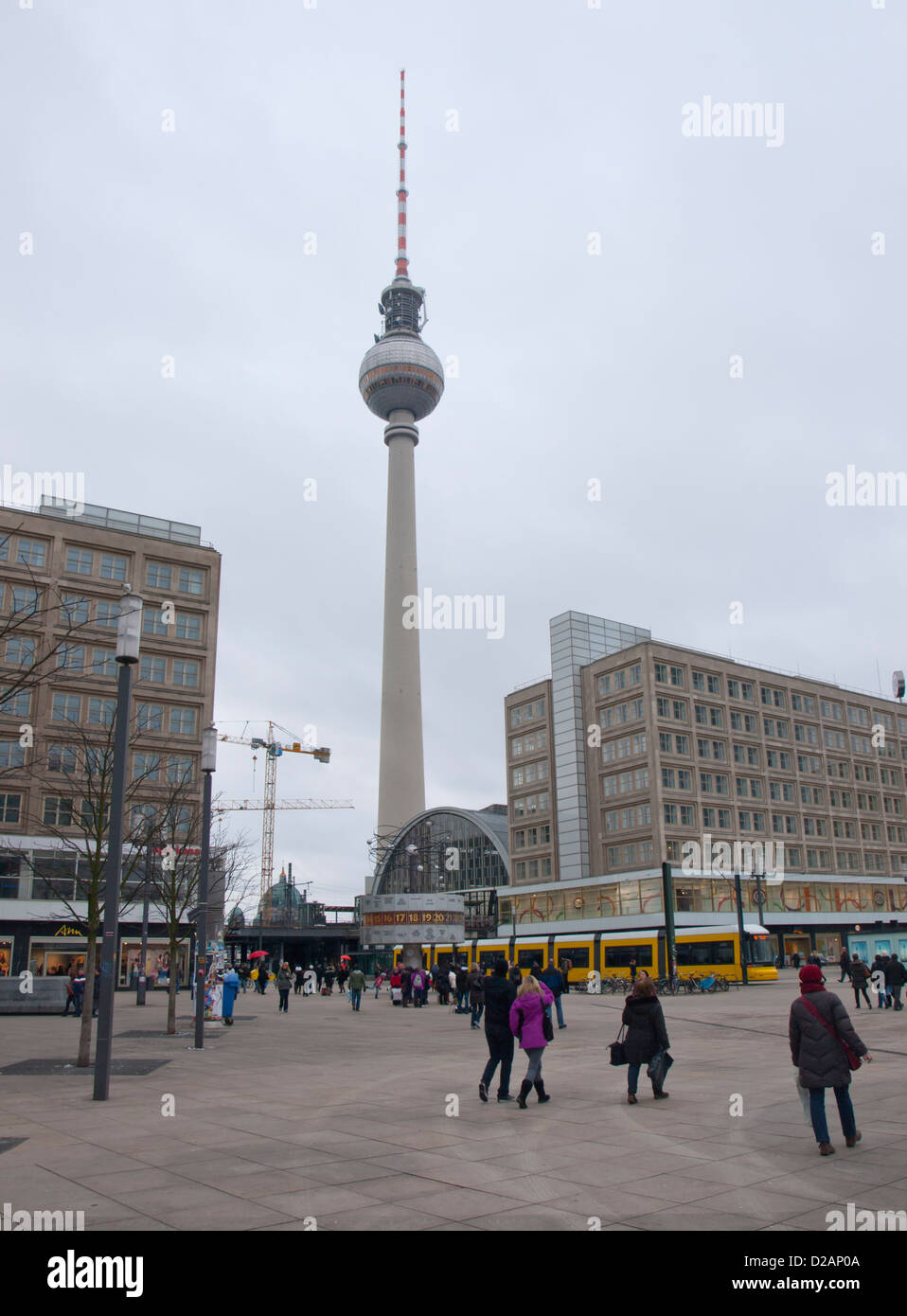 Alexanderplatz in Berlin Germany a public transport and shopping hub ...