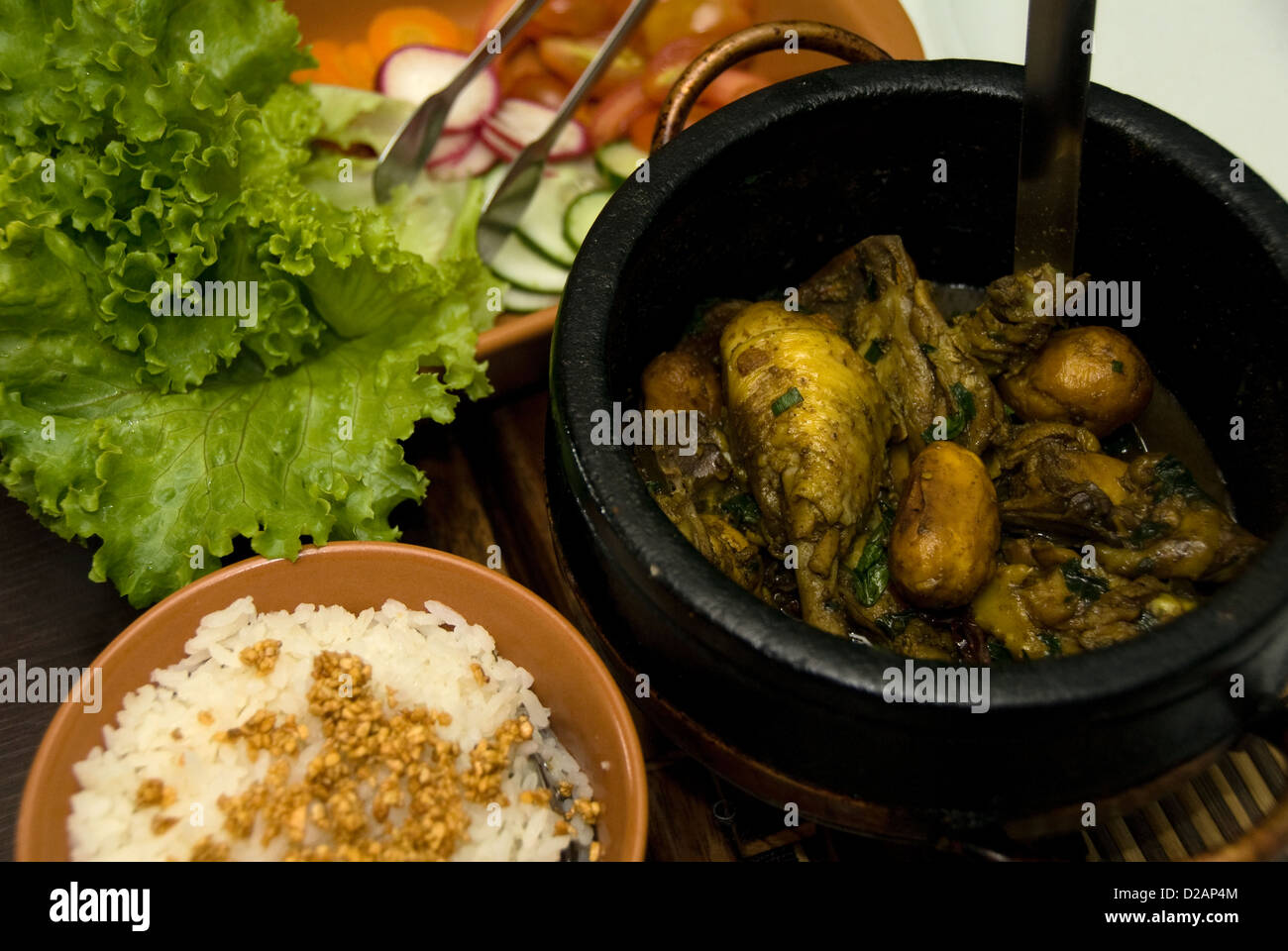 'Frango caipira goiano com pequi', 'Chicken with pequi', a dish Stock Photo