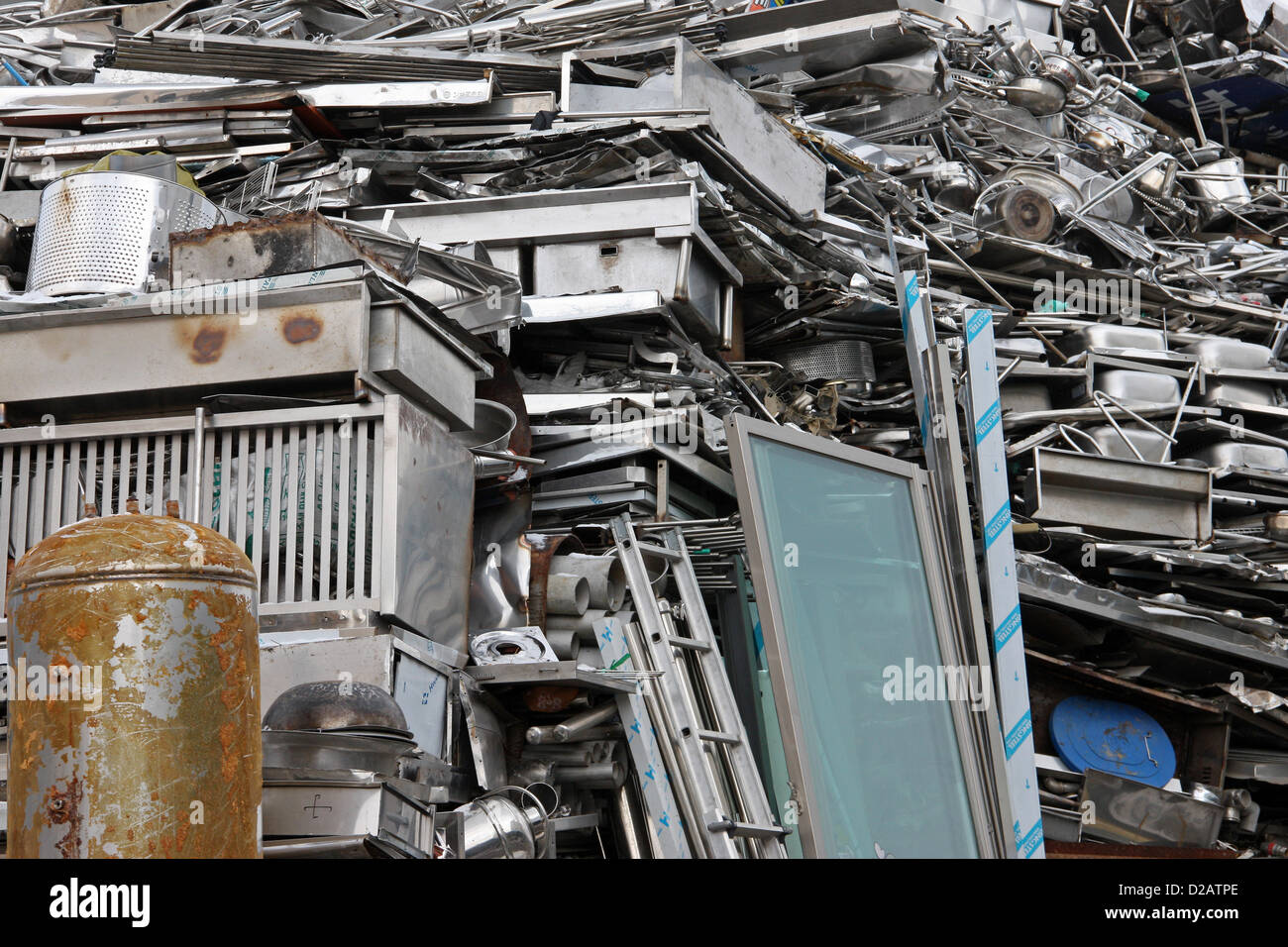 Scrapyard in Jeonju, South Korea Stock Photo