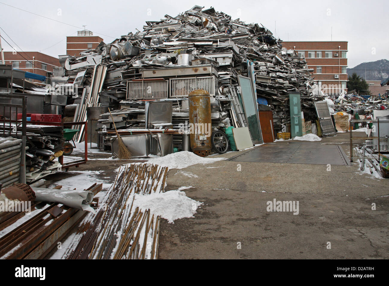 Scrapyard in Jeonju, South Korea Stock Photo