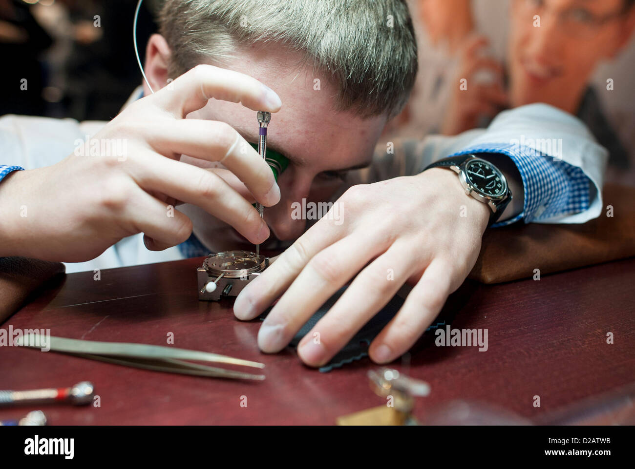 Sebastian Siegert, 3rd year apprentice at company Lange and Sons ...