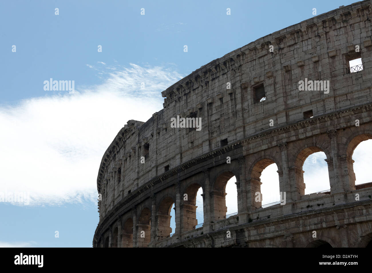 Upper levels of Colosseum, Rome, Italy Stock Photo - Alamy