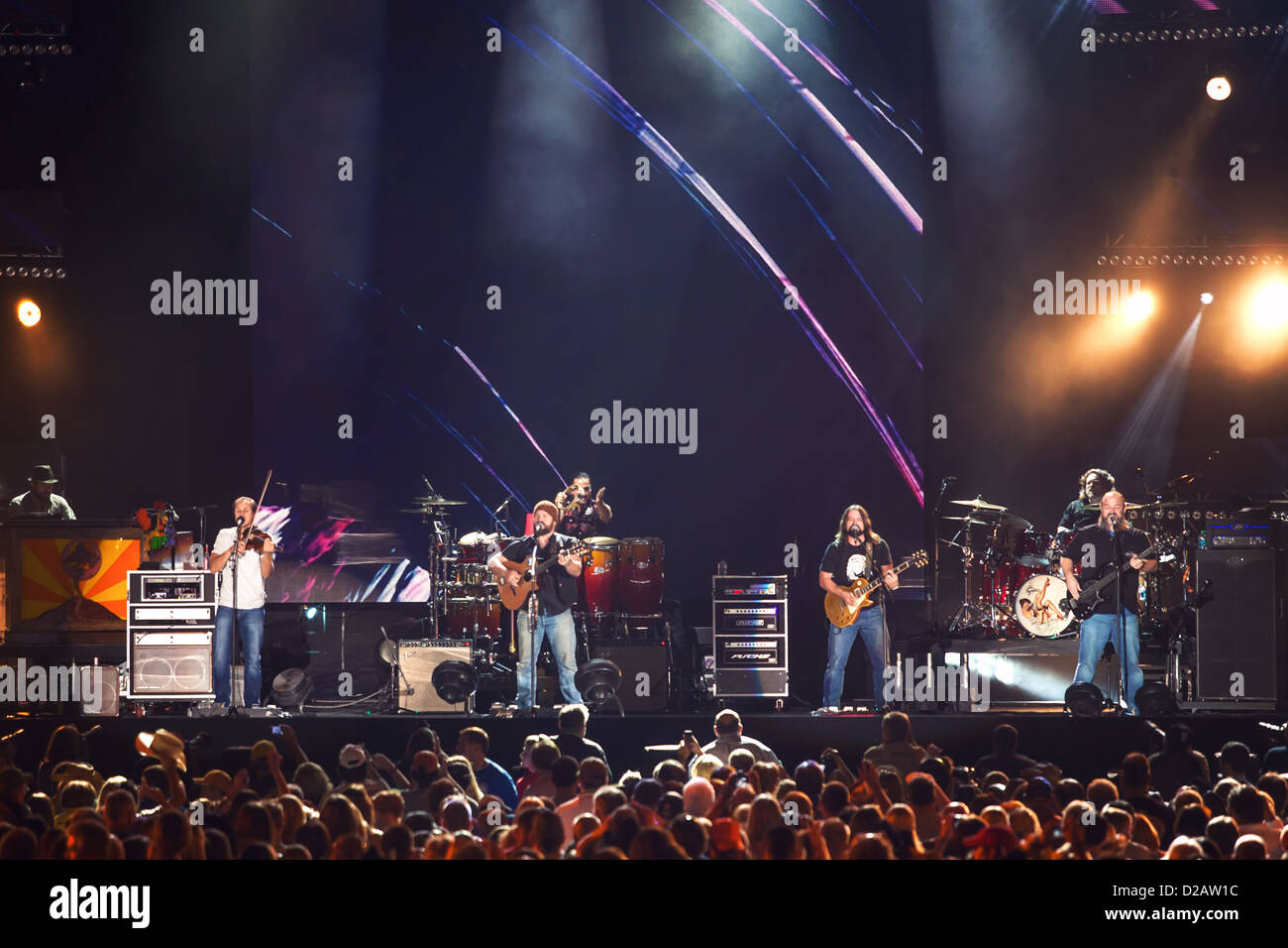 The Zac Brown Band performs at the 2012 CMA Festival in Nashville, Tennessee Stock Photo