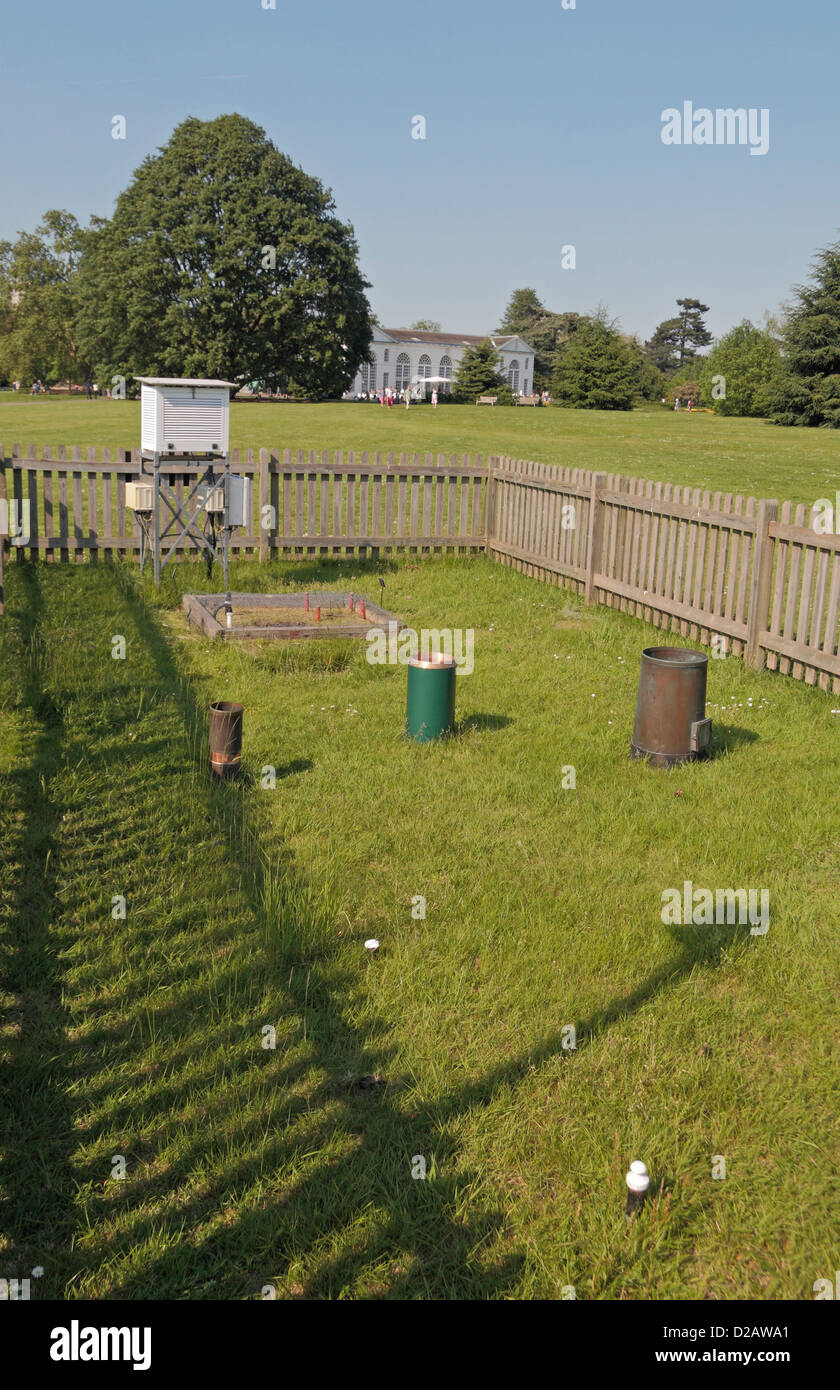A weather station in the Royal Botanic Gardens, Kew, London, UK. Stock Photo