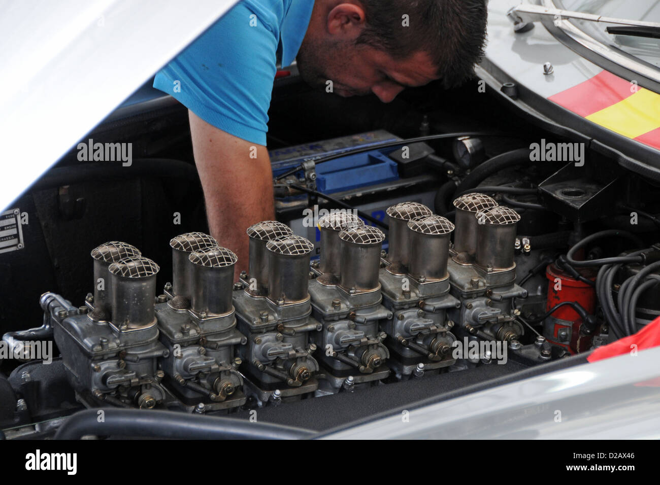 Ferrari 275 GTB Engine Stock Photo