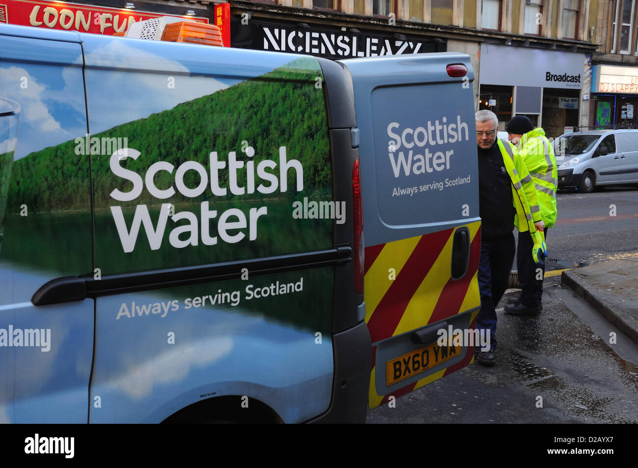 18/01/2013 Glasgow, Scotland, UK. Scottish Water announce an increase in water charges. Stock Photo
