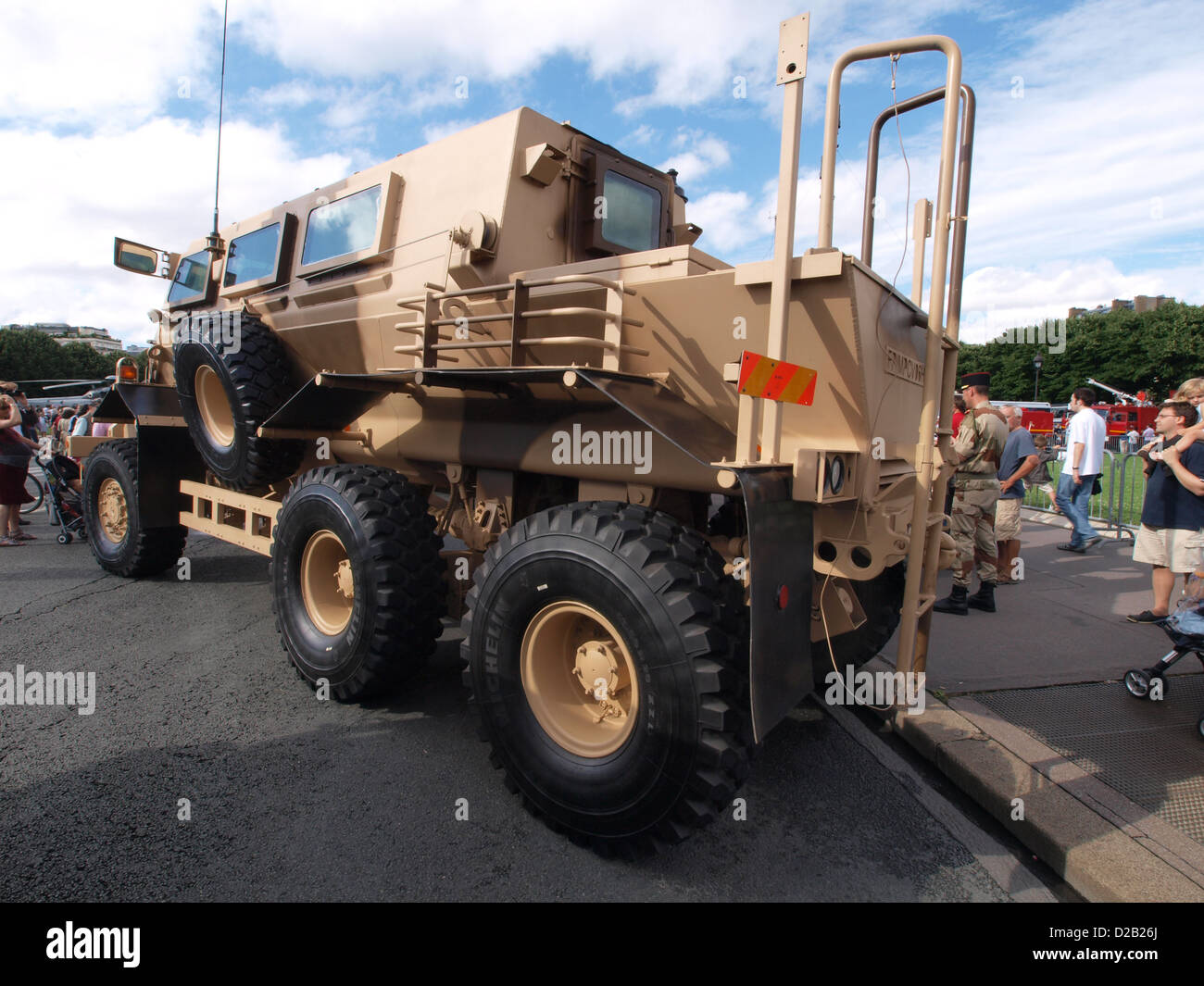 Buffalo MRAP ( Mine Resistant Ambush Protected Vehicle )  military parade Champs Elysees Stock Photo