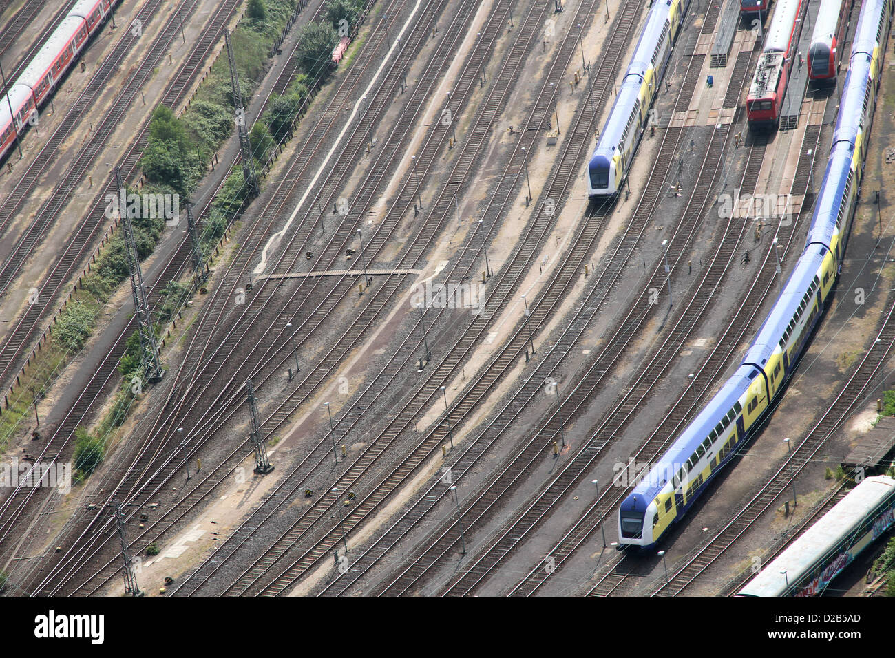 Railroad Tracks in Hamburg, Germany, Europe Stock Photo Alamy