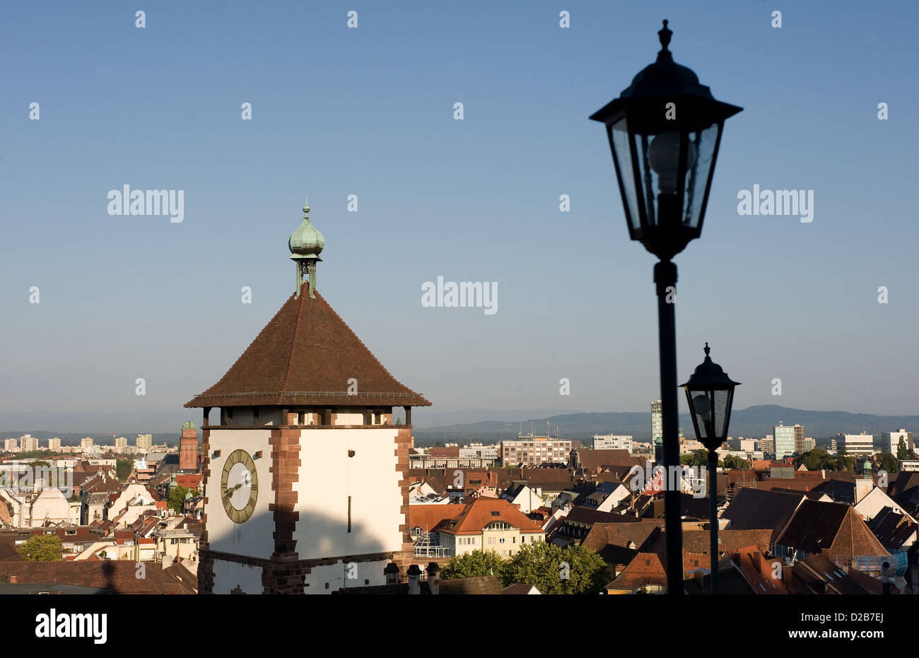 Freiburg, Germany, the tower of the old city gate and the Swabians Stock Photo