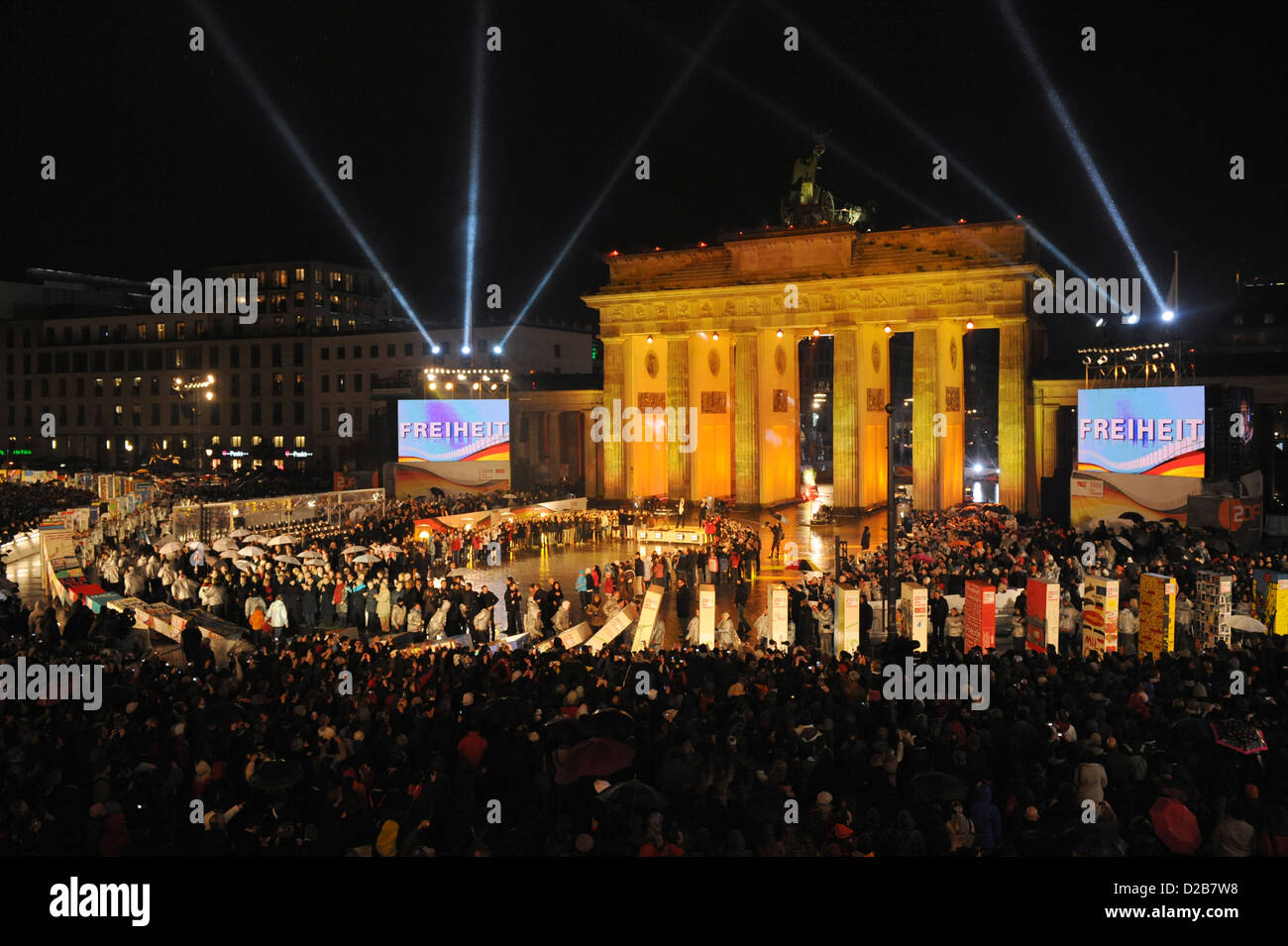 Berlin, Germany, for the 20th Festival of Freedom Anniversary of the fall Stock Photo