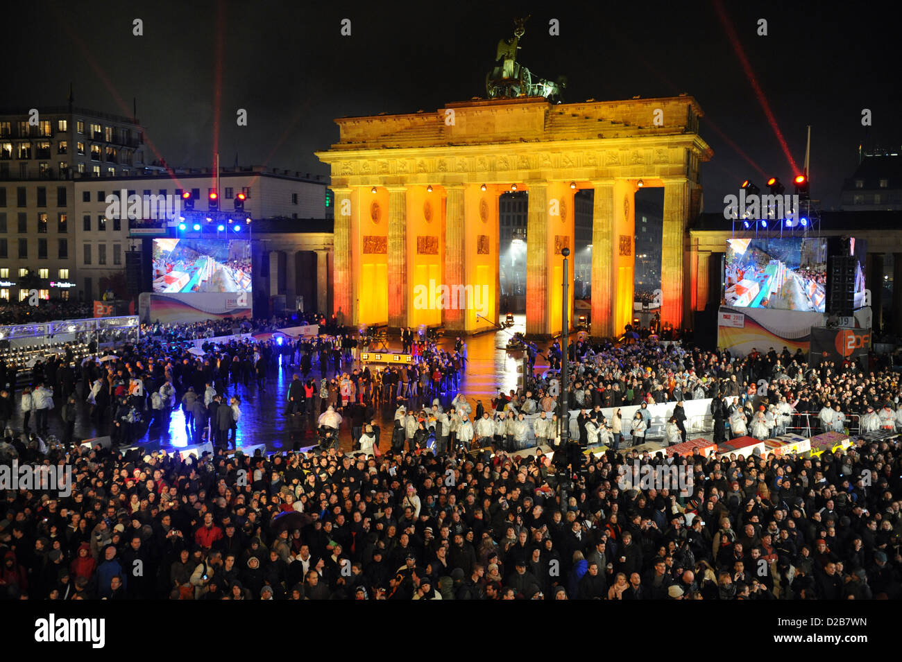Berlin, Germany, for the 20th Festival of Freedom Anniversary of the fall Stock Photo