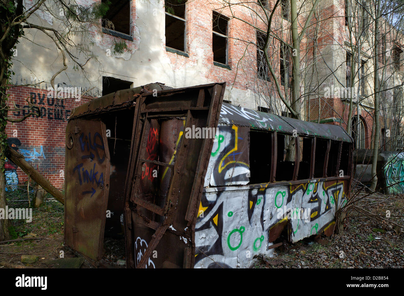 Beelitz Heilstaetten, Germany, the former sanatorium Beelitz Heilstaetten Stock Photo