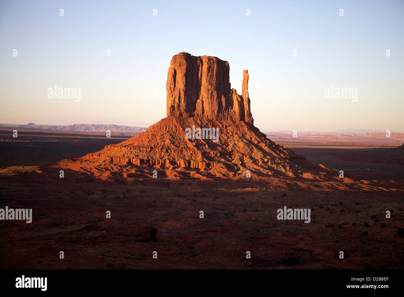 Rock of Monuments in the park at sunset, Utah, USA Stock Photo