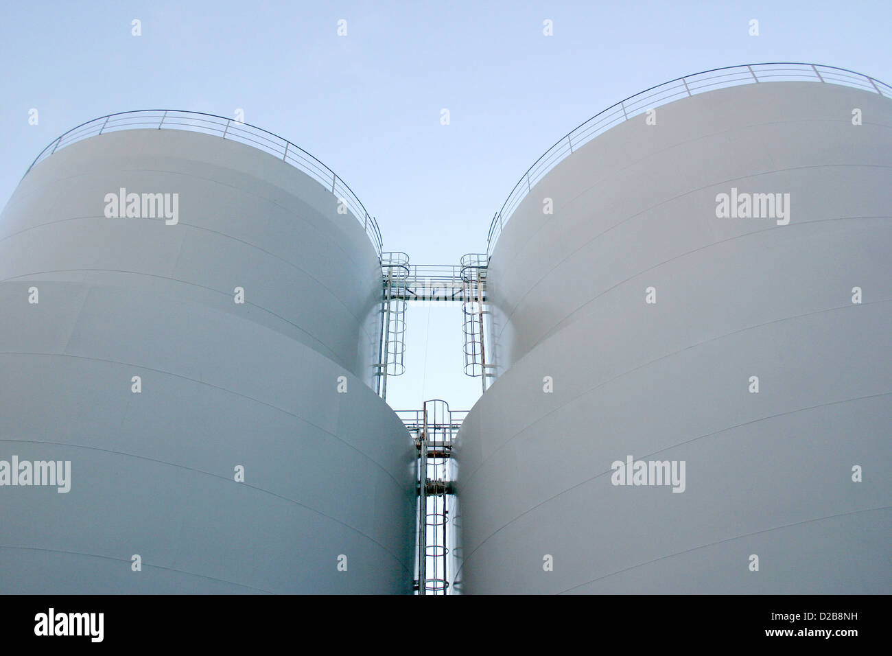 Kiel, Germany, 2 storage tanks in the northern port on the Kiel Canal