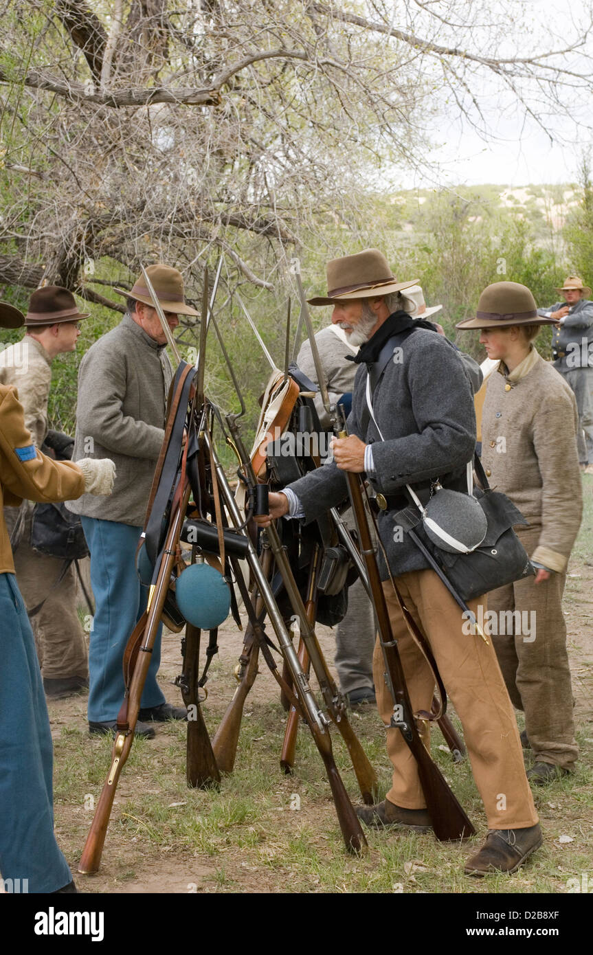 Civil War Reenactment Battles Of Glorieta Pass And Apache Canyon In New