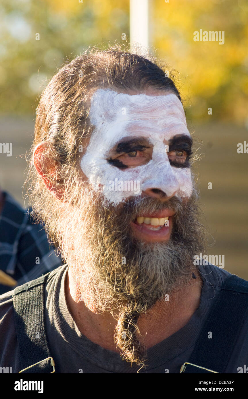 Day Of The Dead Parade In Albuquerque, New Mexico. Dia De Los Muertos Stock Photo