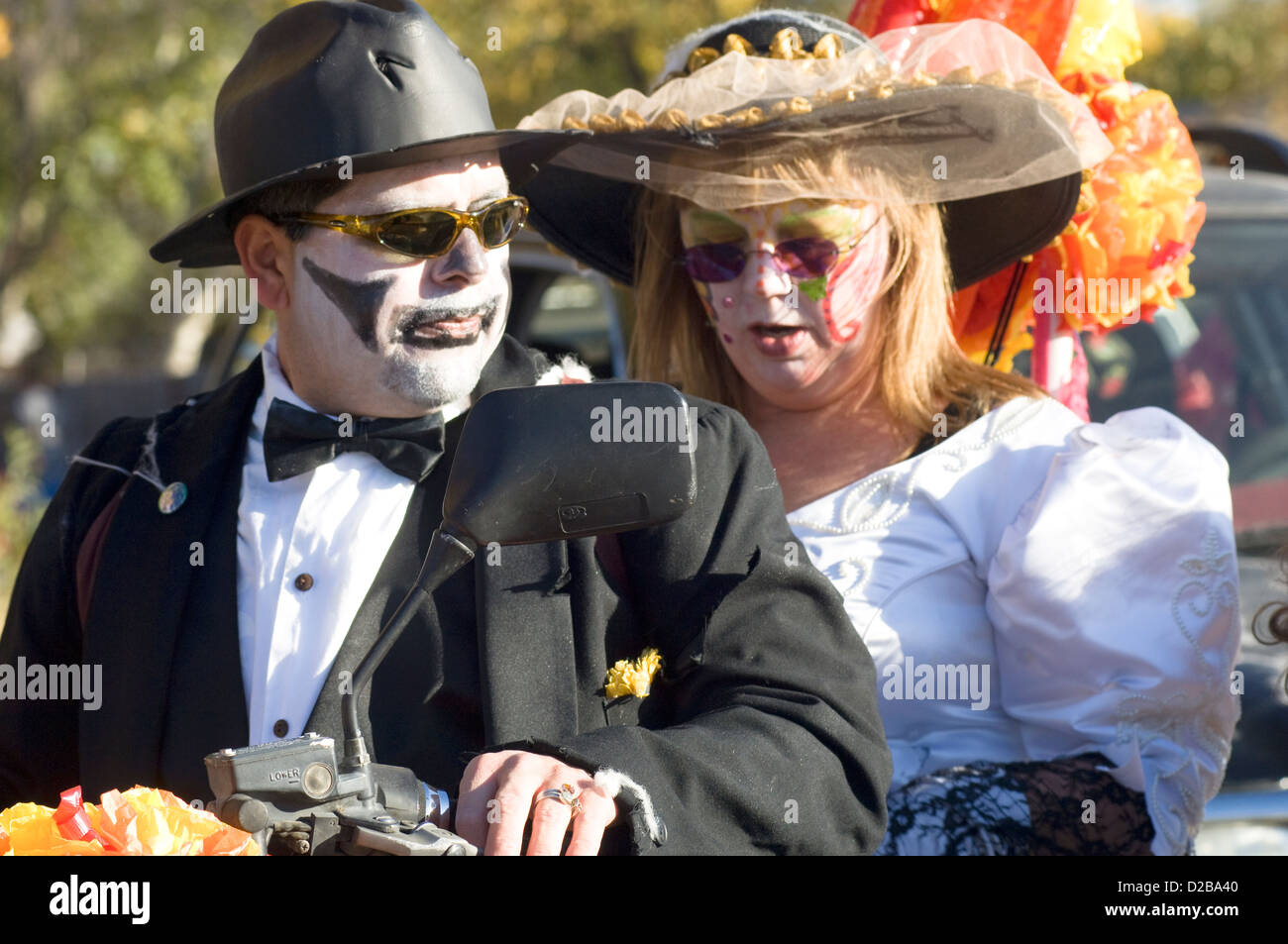Day Of The Dead Parade In Albuquerque, New Mexico. Dia De Los Muertos