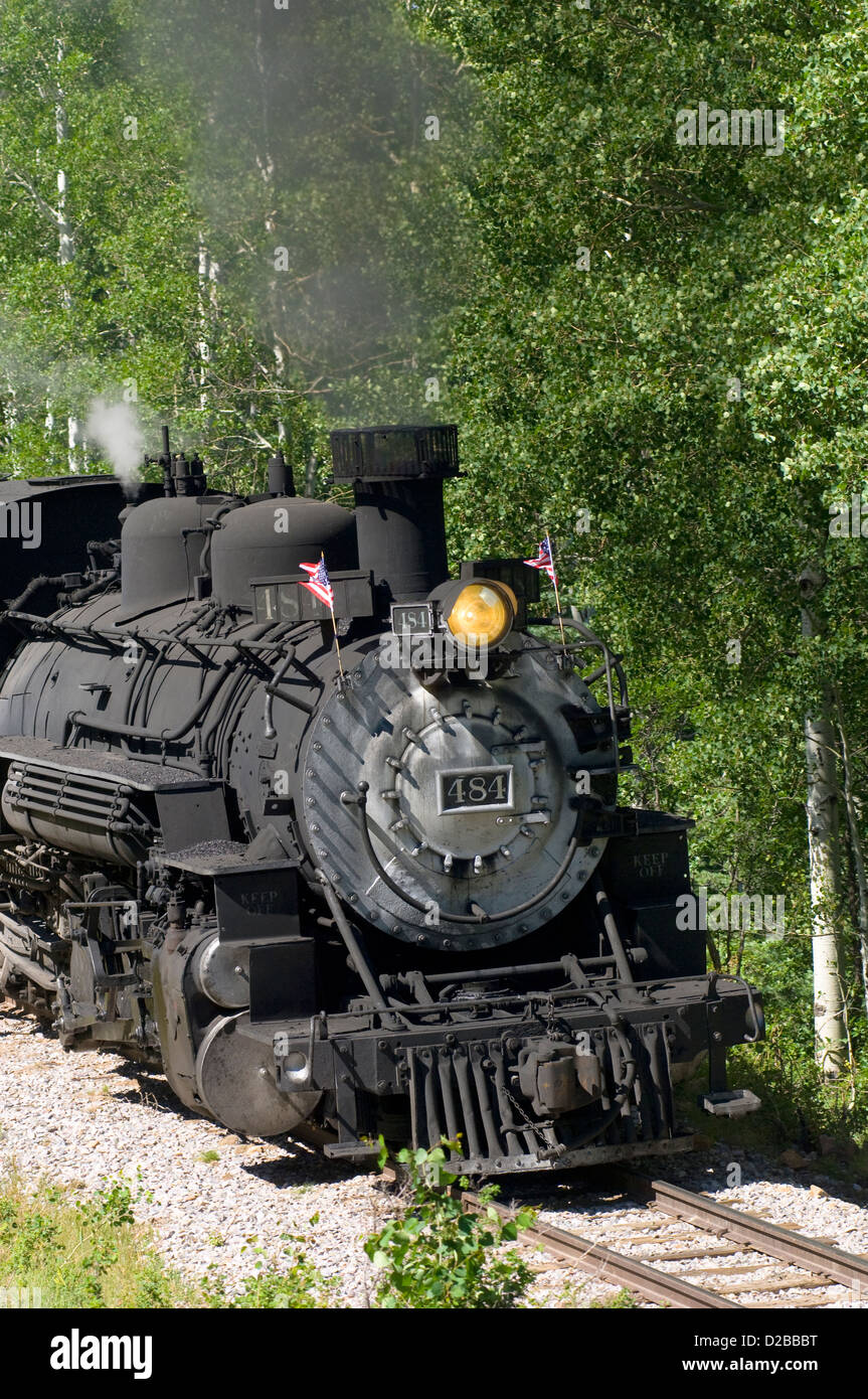 The Cumbres Toltec Scenic Railroad Is Coal Fired Steam Powered Narrow Gauge Railroad That Travels Chama New Mexico Antonito Stock Photo