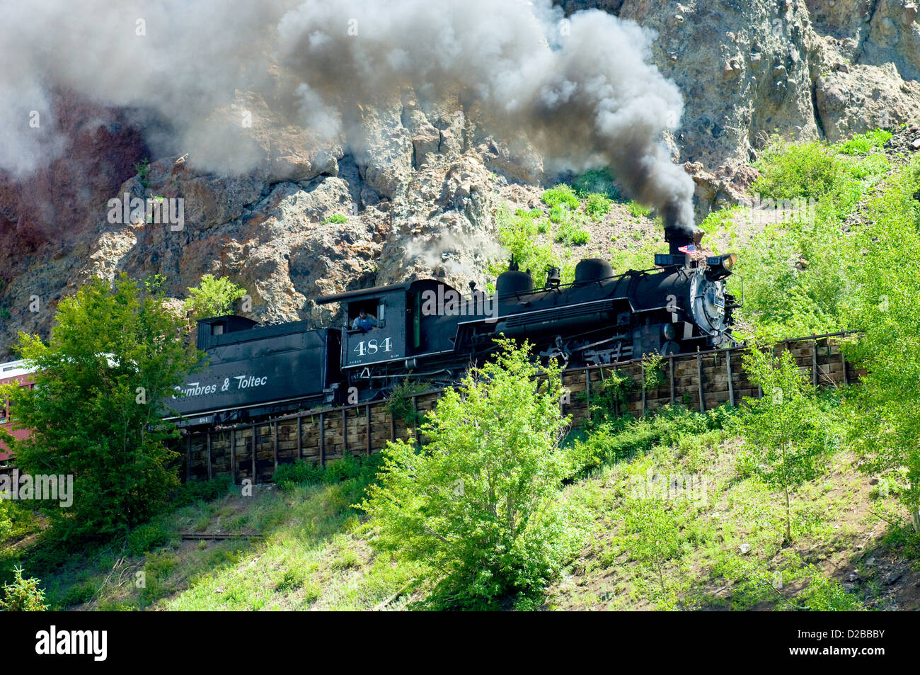 The Cumbres Toltec Scenic Railroad Is Coal Fired Steam Powered Narrow Gauge Railroad That Travels Chama New Mexico Antonito Stock Photo